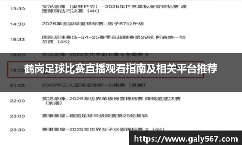 鹤岗足球比赛直播观看指南及相关平台推荐