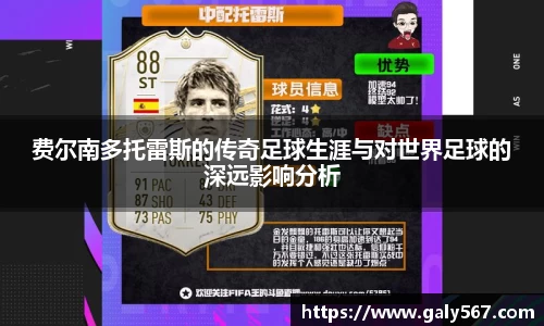 费尔南多托雷斯的传奇足球生涯与对世界足球的深远影响分析