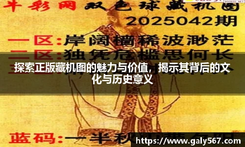探索正版藏机图的魅力与价值，揭示其背后的文化与历史意义