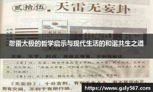 忽雷太极的哲学启示与现代生活的和谐共生之道